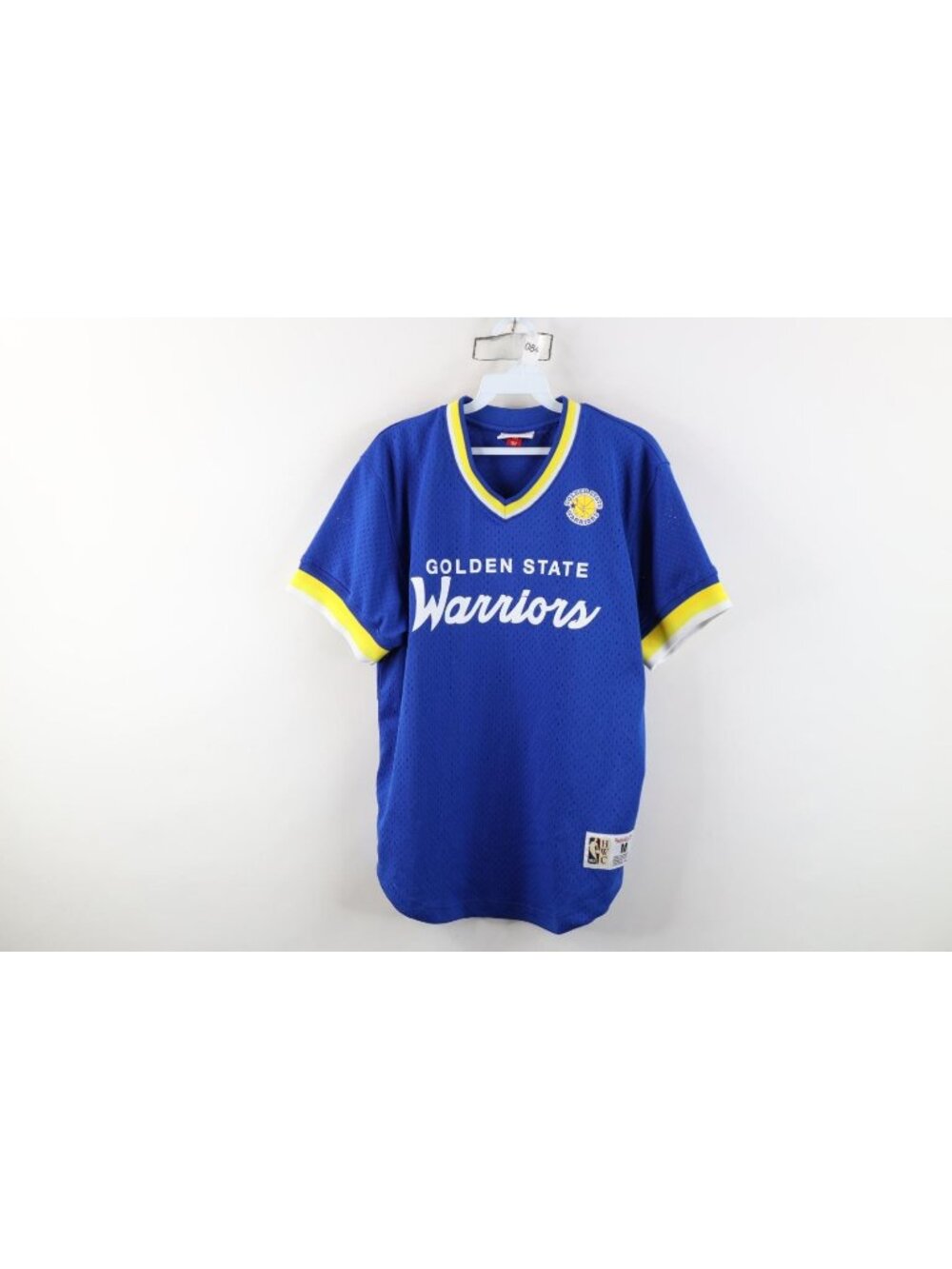 Mitchell & Ness HWC Mens M Golden State Warriors Basketball Jersey Ringer Shirt